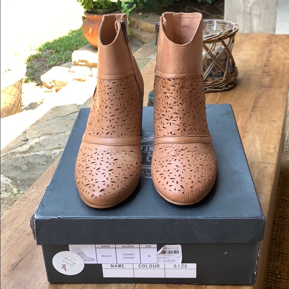 Anthro Pearsy Perforated Bootie by Silent D